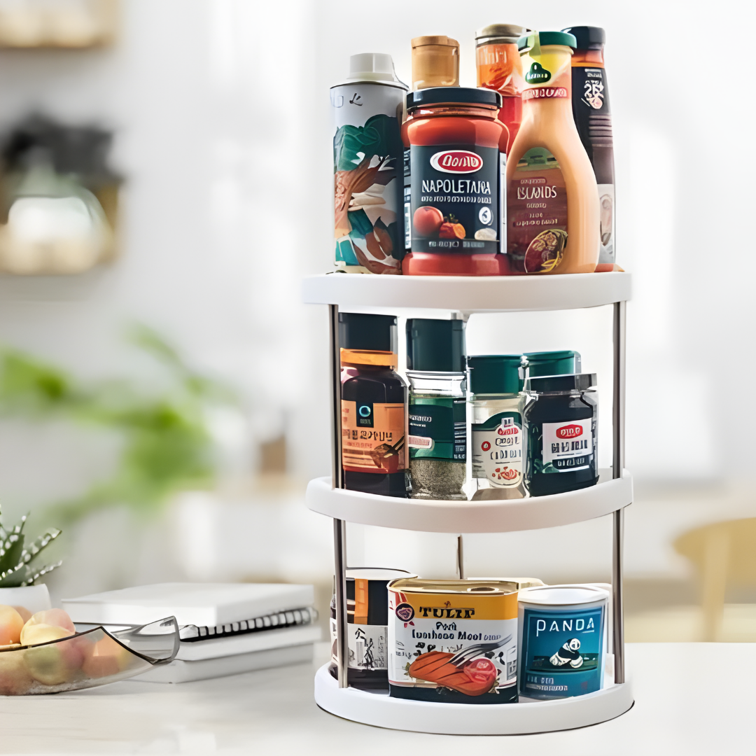 Organizador Giratorio 360° para Cocina — Especiero y Alacena