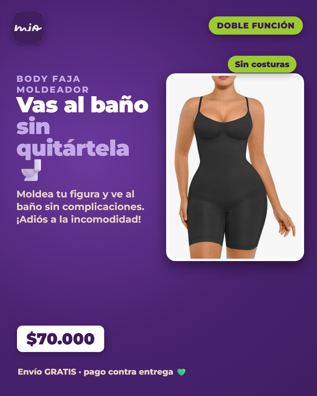 Body faja doble funcion mioaunclic - vas al bano sin quitartela