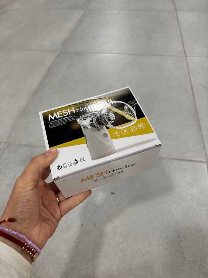 Nebulizador portátil de malla con su caja